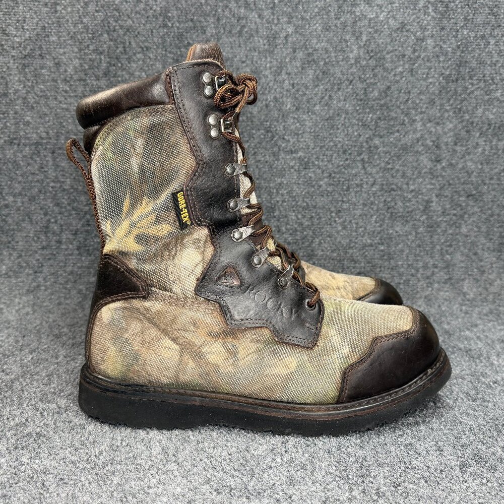 Rocky BearClaw 2 GTX Boots Men 10 Brown Leather Camo Gore-Tex Waterproof Hunting
